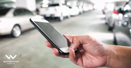 person using rideshare