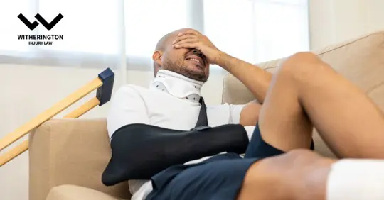 man with serious injuries